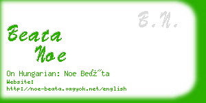 beata noe business card